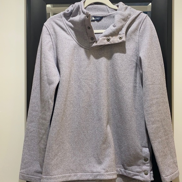 The North Face Tops - The north face knit stitch fleece hoodie, like new